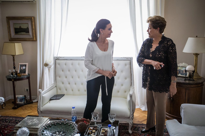 Dilma visitó a Cristina para darle su apoyo