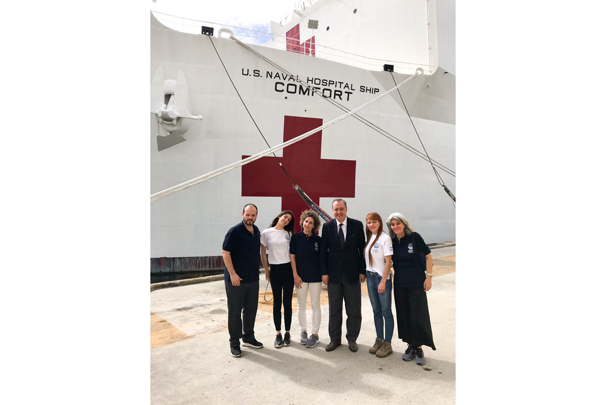 Cuestionan la participación de Cascos Blancos argentinos en un buque de guerra de EE UU