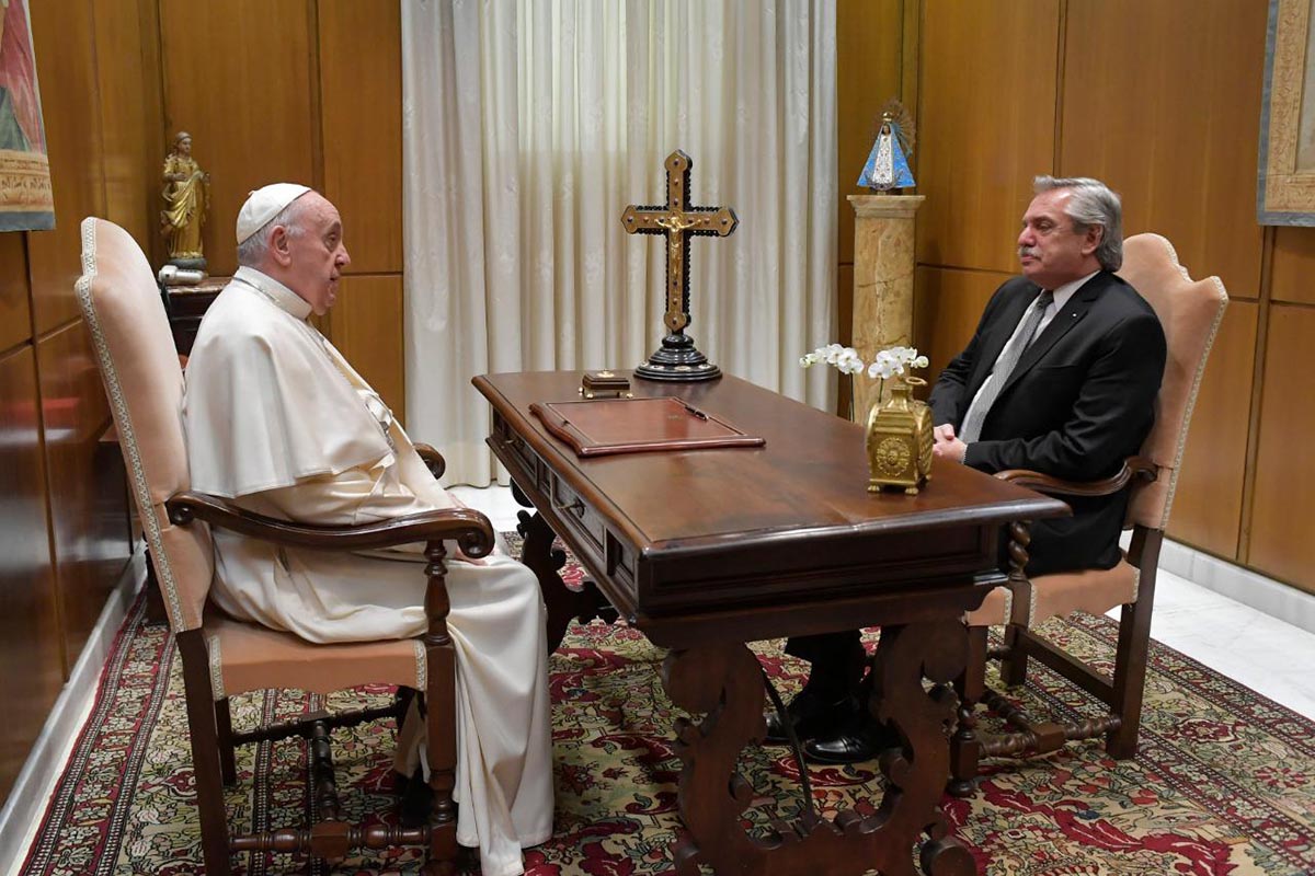 La intimidad del encuentro entre Alberto Fernández y el Papa Francisco en el Vaticano