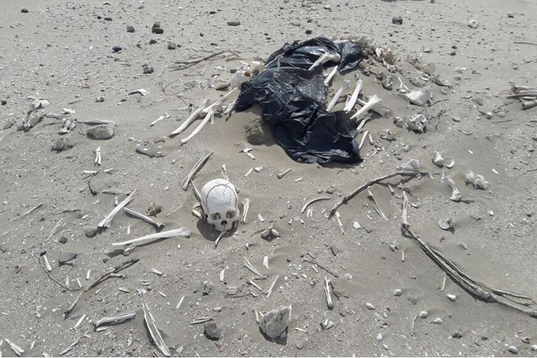 Hallan restos humanos en una playa de Puerto Pirámide