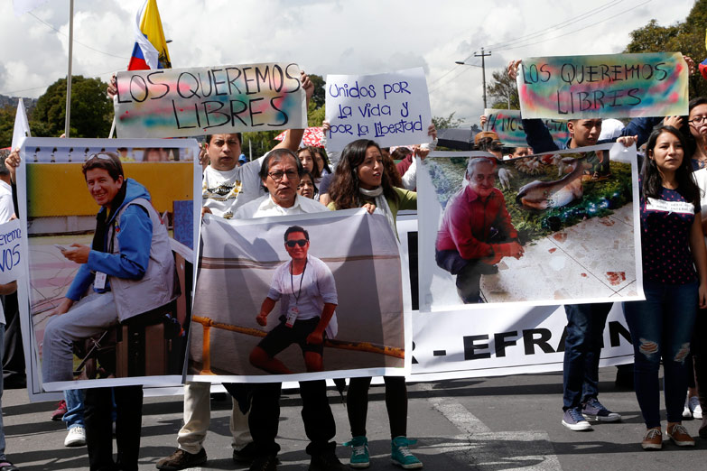 Preocupa el destino de los periodistas secuestrados en Ecuador