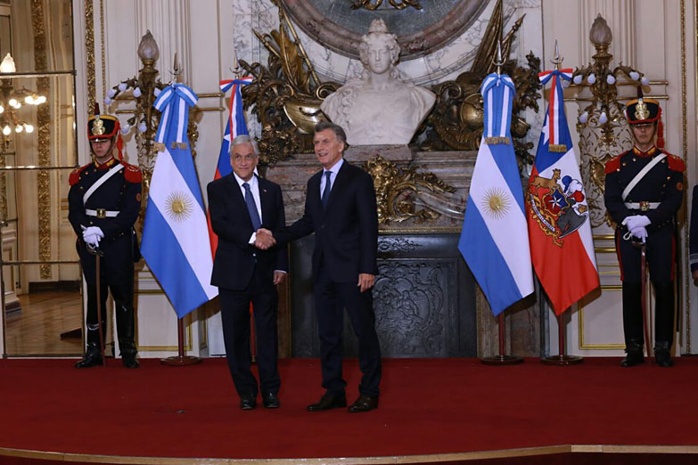 Macri recibe a Piñera en la Casa Rosada