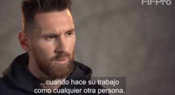 Messi grabó un video por la revindicación del fútbolista