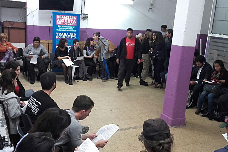 Asamblea popular en el Día Nacional contra la Violencia Institucional