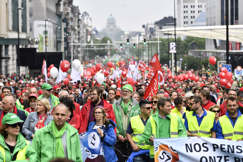 Masiva manifestación en Bruselas contra la reforma previsional de la UE