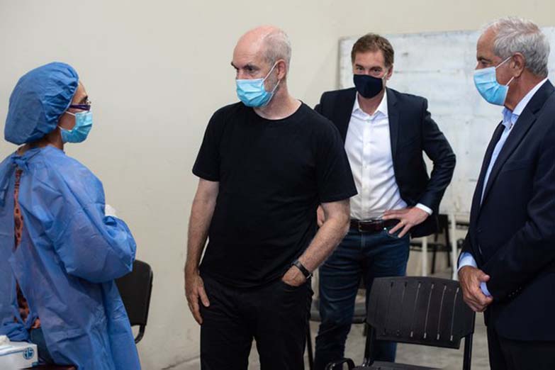 Dado de alta por Covid-19, Larreta reapareció en público y admitió que hay un “rebrote” en la Ciudad