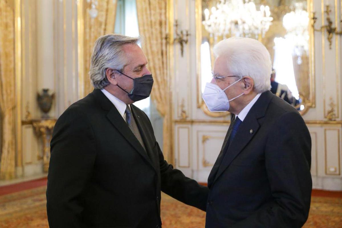 El Presidente se reunió con su par italiano, Sergio Mattarella, en Roma