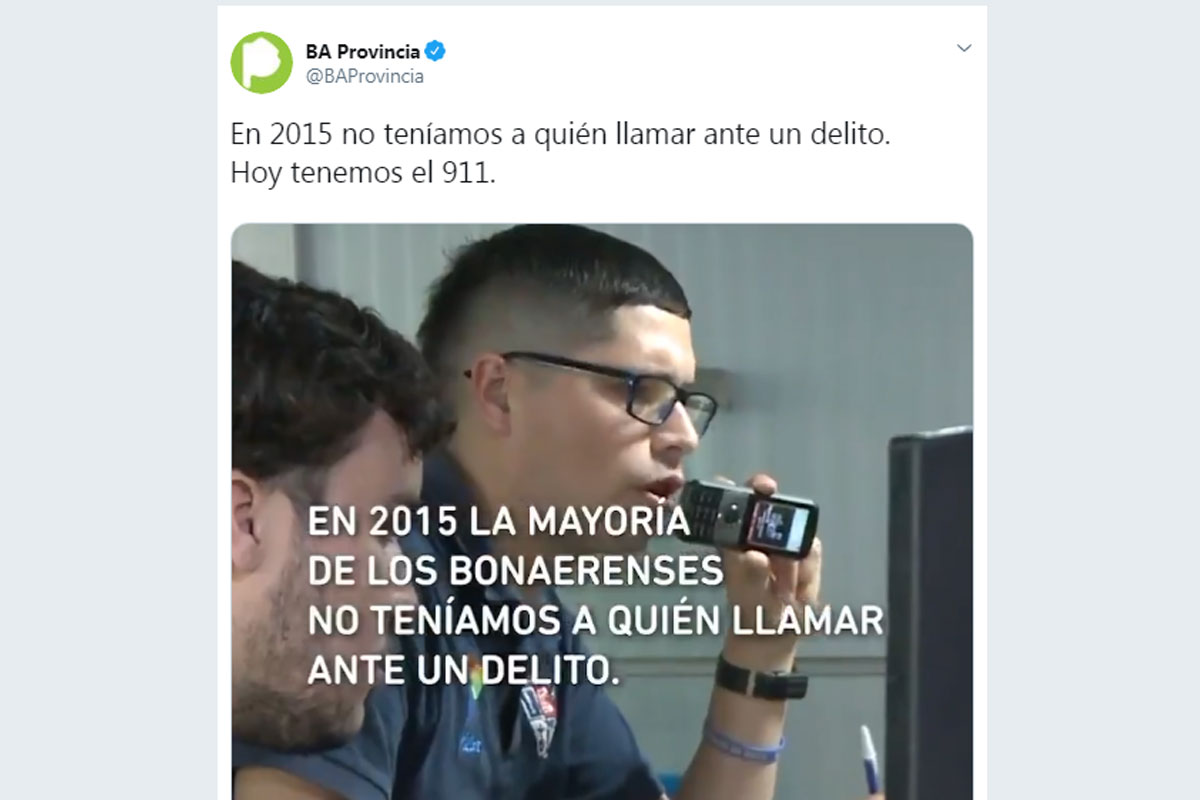 El gobierno de Vidal se atribuyó la creación del 911, creado en 2005