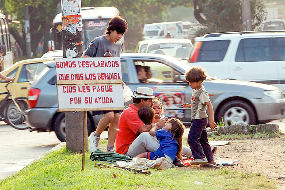 Dramático aumento de desplazados en Colombia