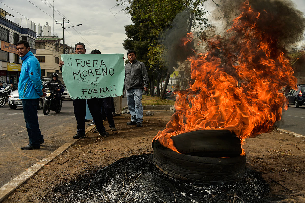 Caos, protestas y represión en Ecuador