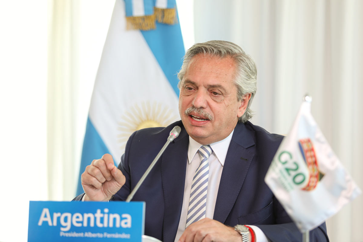 Alberto Fernández propuso al G20 impulsar la fiscalidad democrática