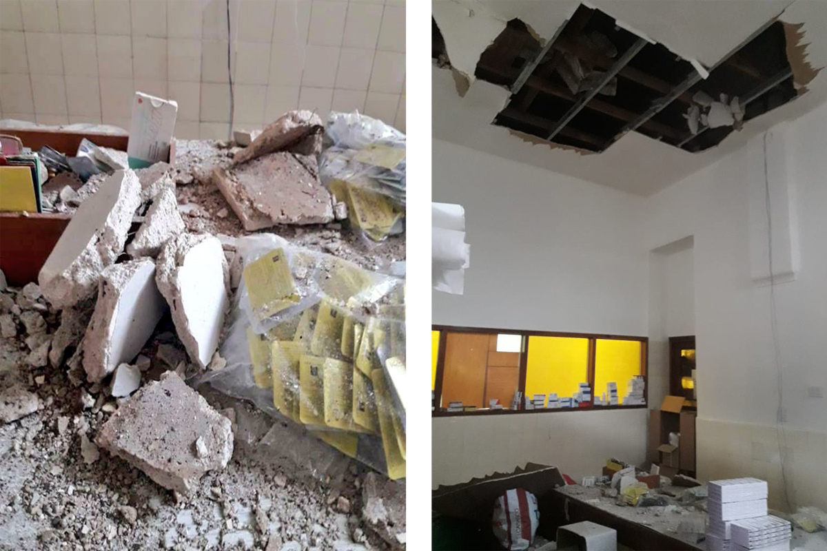 Hospital San Martín de La Plata: cortes de luz, camas con pulgas, goteras y ahora hasta se cayó parte del techo