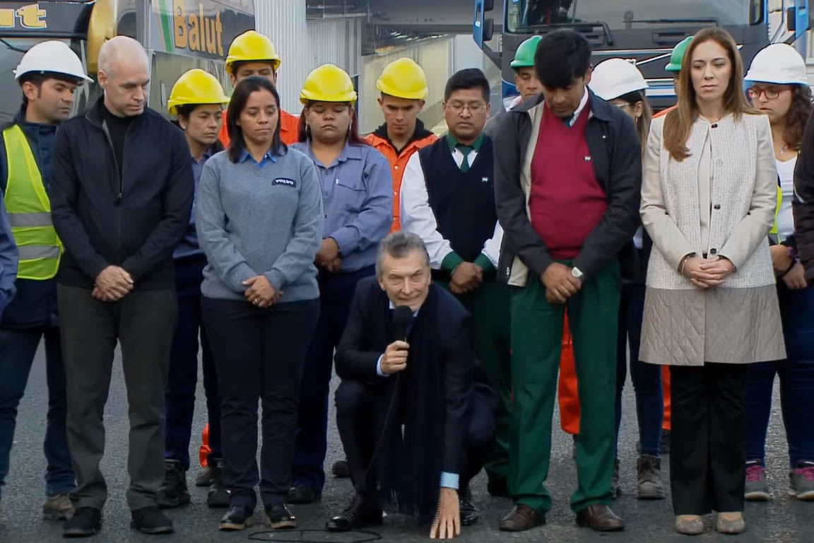 Macri, Vidal y Larreta inauguraron el Paseo del Bajo: “Este pavimento no es relato”