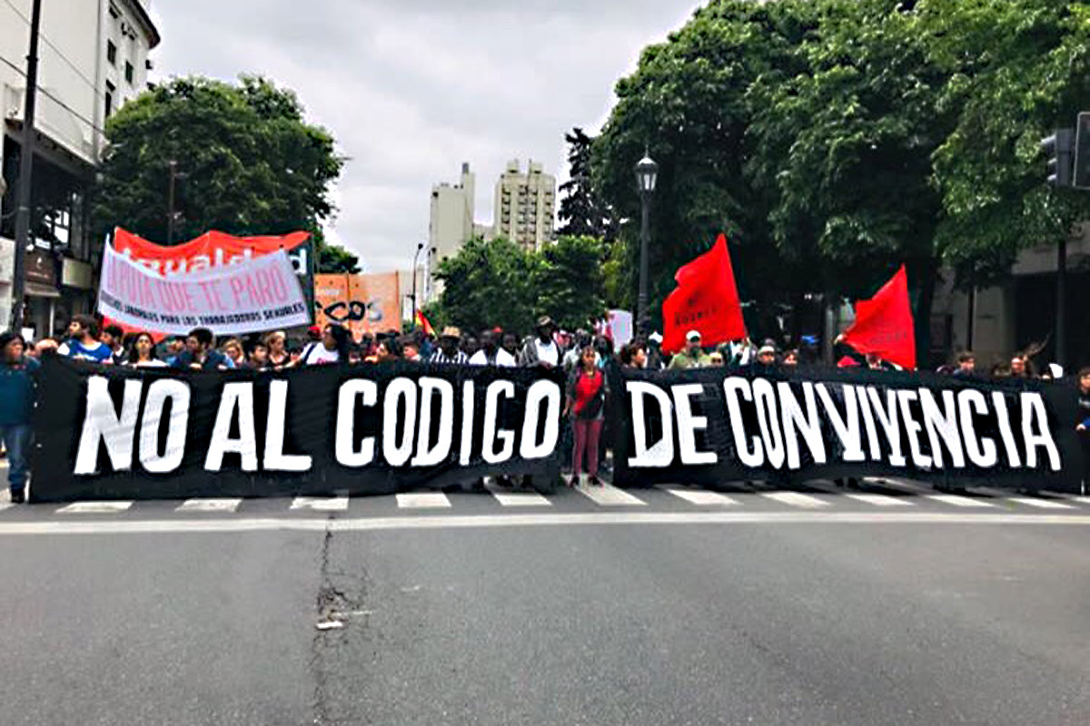 Organizaciones sociales marcharon en La Plata contra el Código de Convivencia