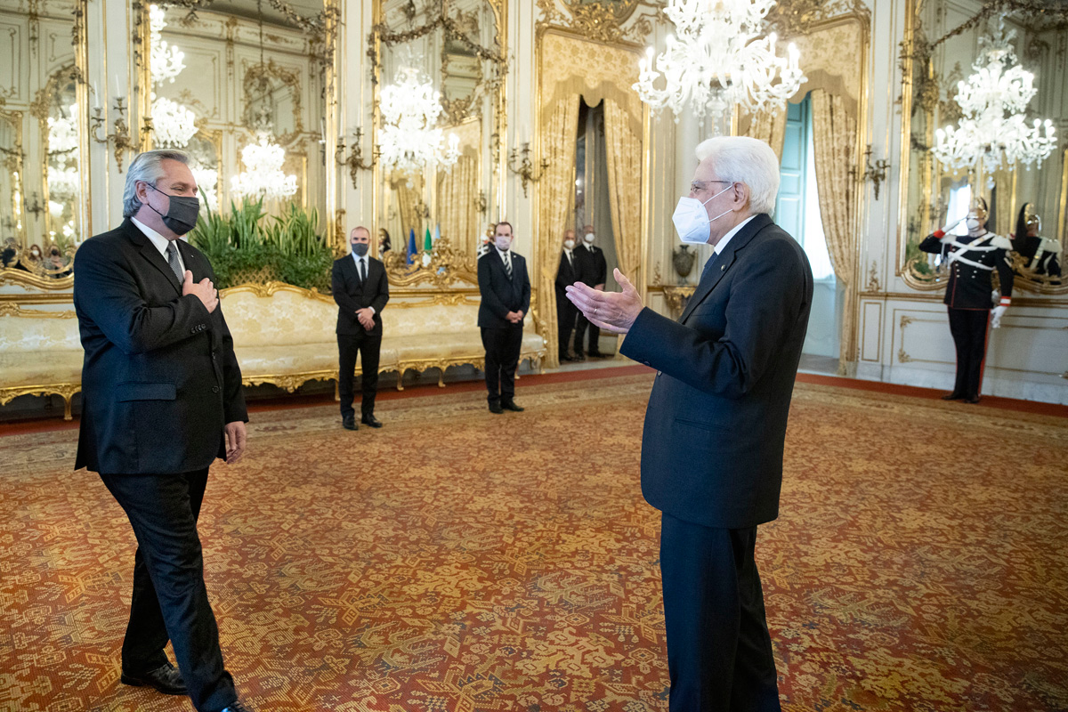 Alberto Fernández recibió el apoyo del primer ministro italiano Draghi por la deuda