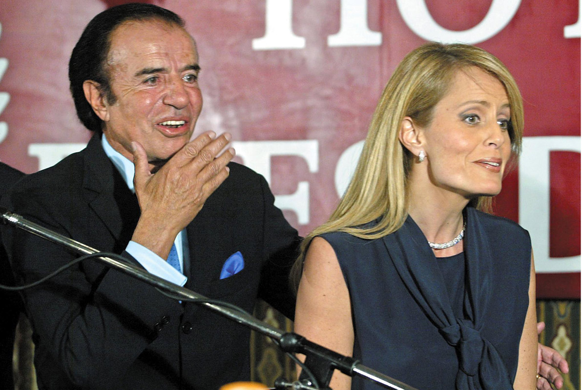 Piden investigar por enriquecimiento ilícito a Menem y Bolocco