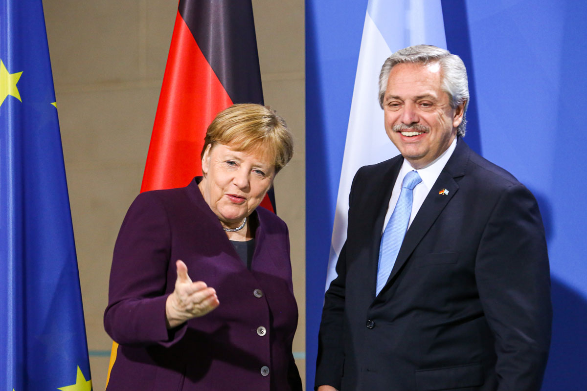 Fernández le pidió a Merkel «fortalecer el camino entre el Mercosur y la UE»