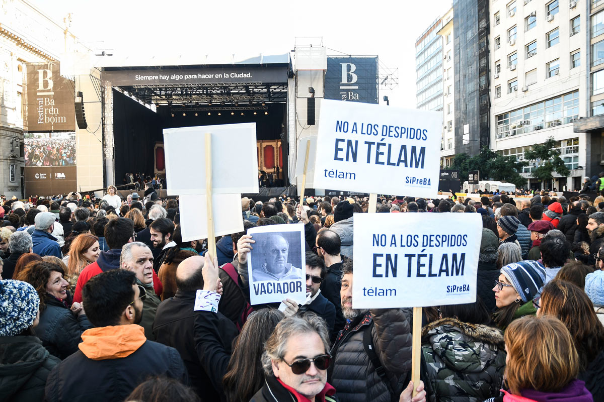 El conflicto de Télam estuvo presente en el concierto de Daniel Barenboim