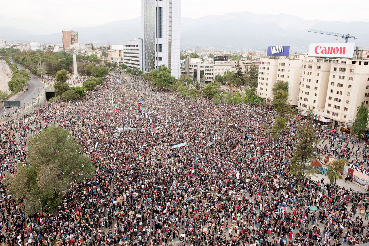 Otro superlunes de protestas en Chile