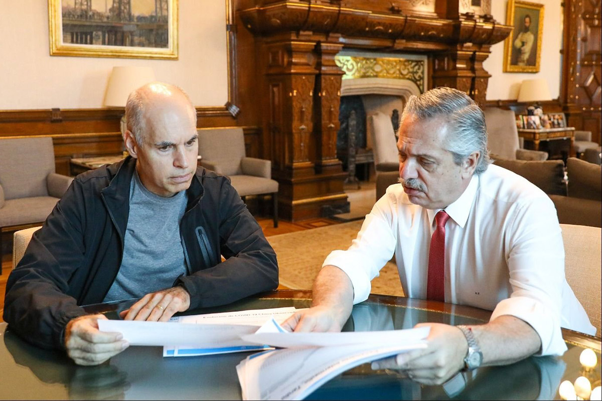 Alberto Fernández analizó con Rodríguez Larreta la situación sanitaria en CABA