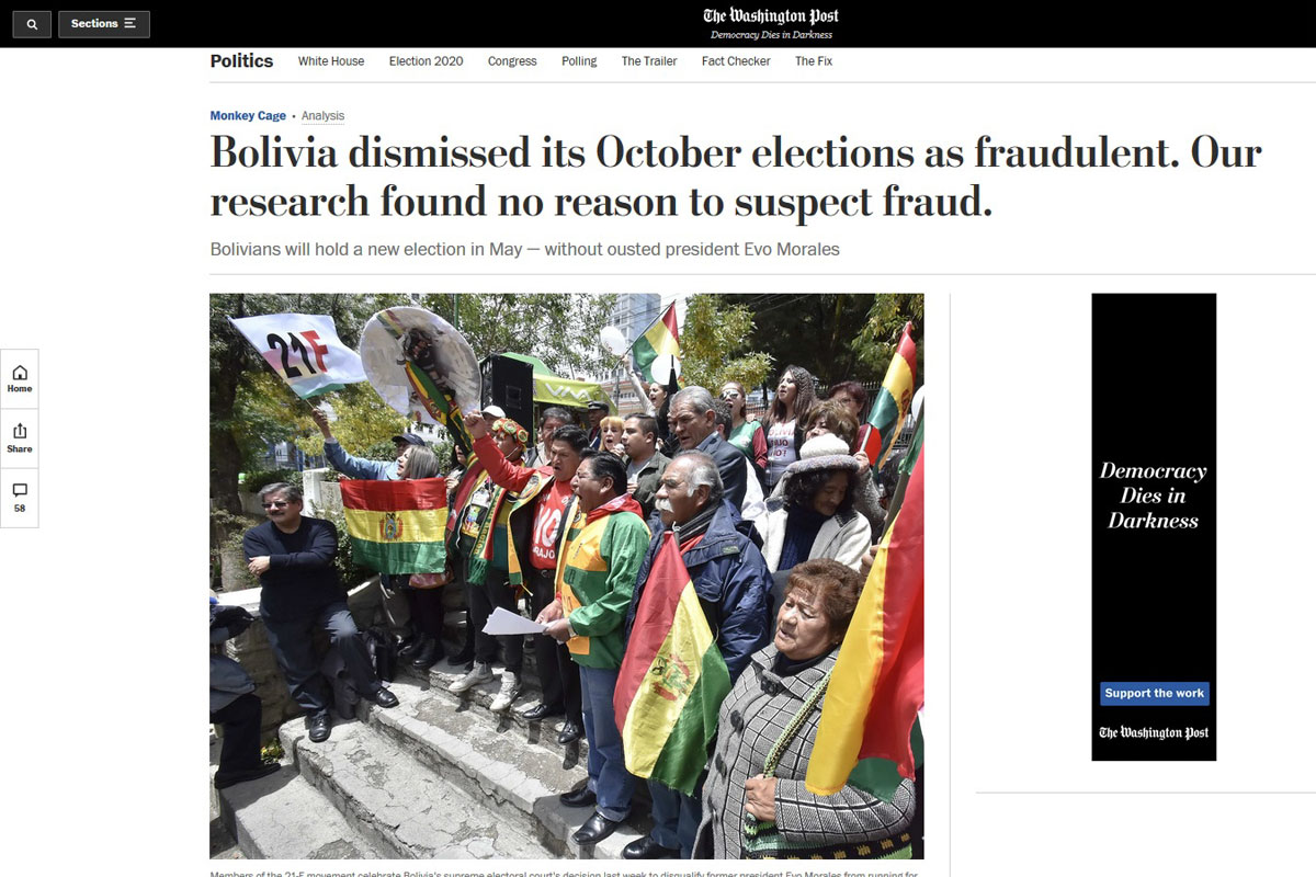 Golpe en Bolivia: por el informe del Washington Post, México cuestiona muy duro a la OEA