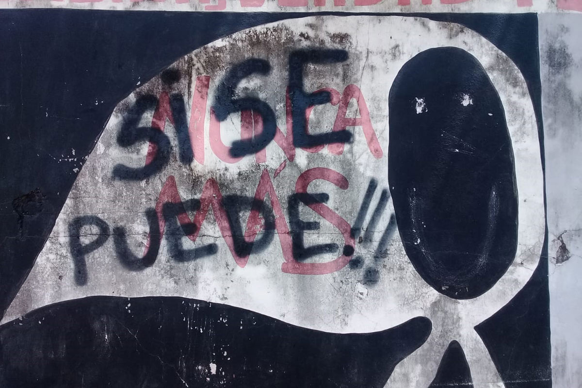 Corrientes: vandalizaron un mural de la memoria con la frase “Sí se puede”