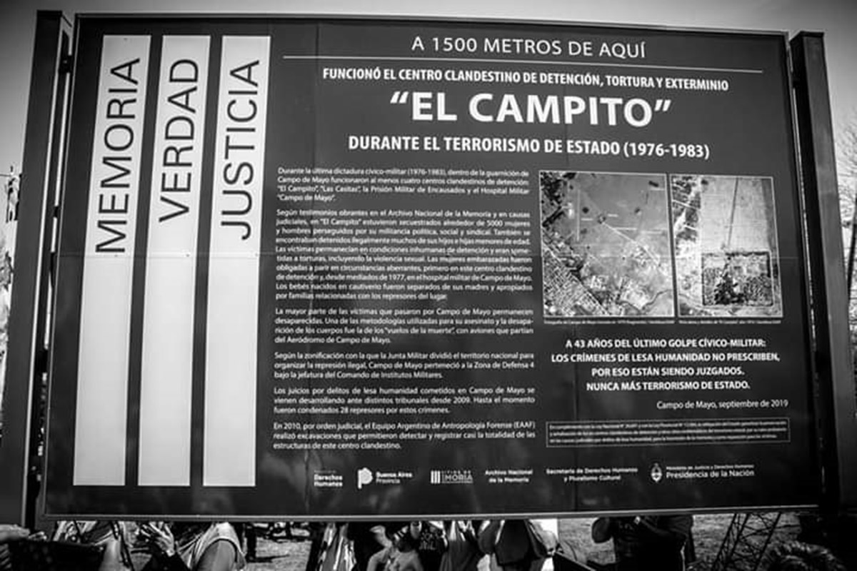 Señalizaron el ex centro clandestino de detención «El Campito”, en Campo de Mayo