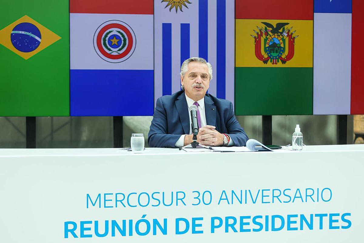 A 30 años de la creación del Mercosur, Alberto Fernández instó a un “regionalismo sanitario solidario”