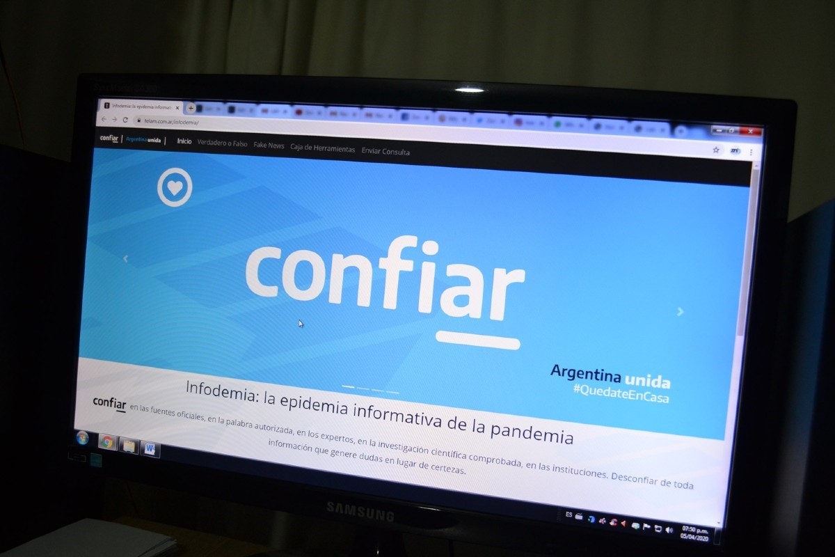 Contra la infodemia y las fake news, el gobierno lanza la plataforma Confiar