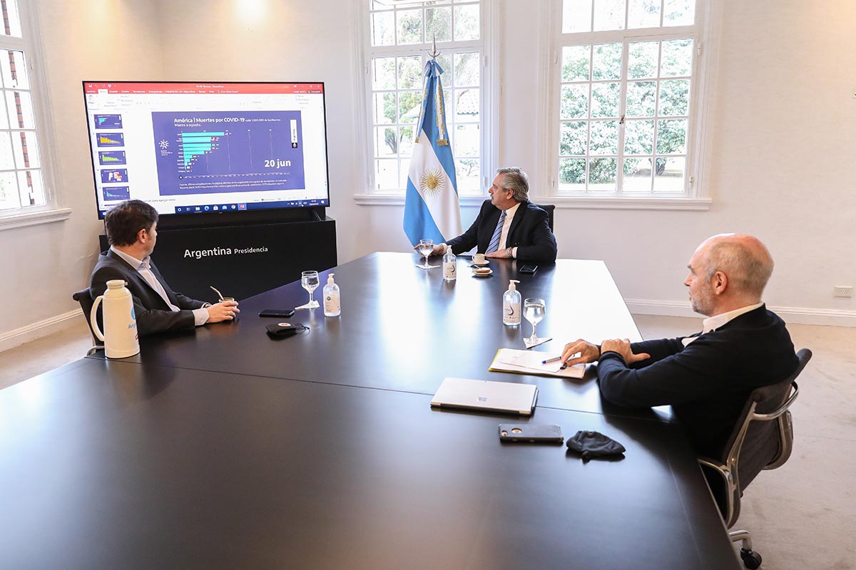 Cuarentena en AMBA: reunión del presidente con Kicillof y Rodríguez Larreta en Olivos
