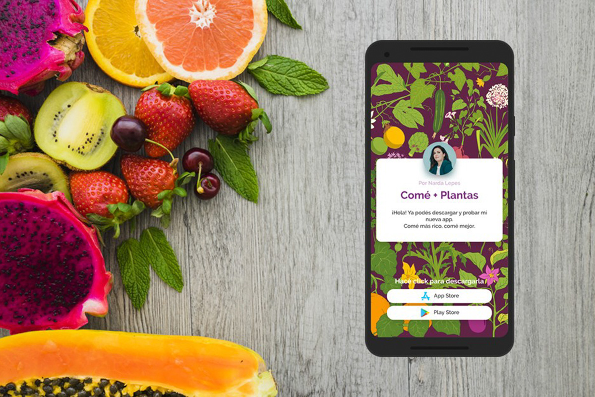 Narda Lepes presentó una app para fomentar el consumo de vegetales