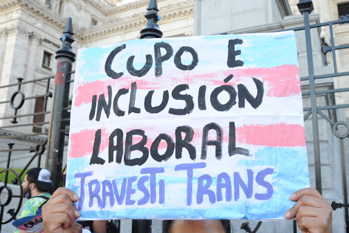 El Congreso tratará ley de inclusión laboral travesti trans