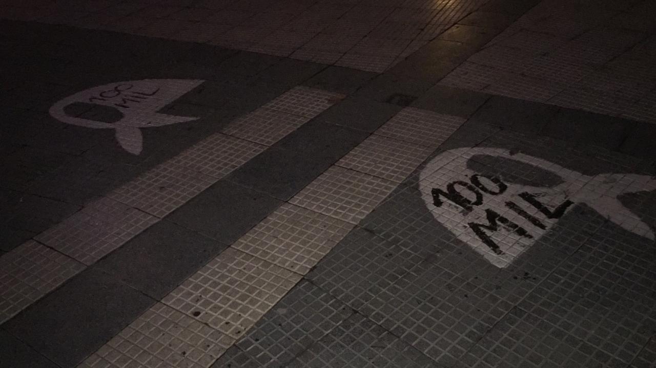 Los mismos de siempre: durante la marcha opositora volvieron a vandalizar los Pañuelos de las Madres