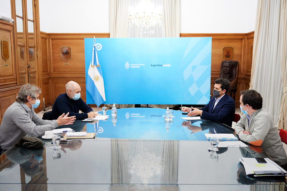 Cumbre entre Wado de Pedro y Rodríguez Larreta en Casa Rosada