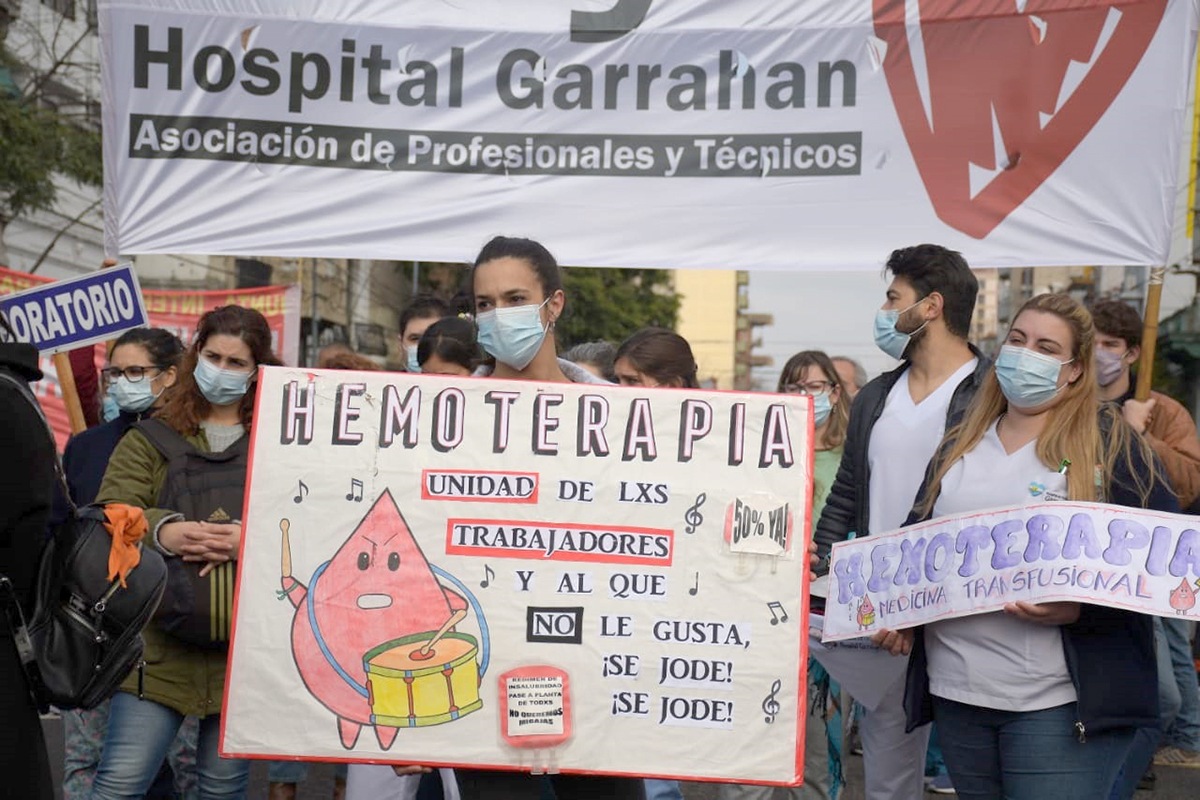 Trabajadores del Hospital Garrahan paran 48 horas por un aumento del 50%