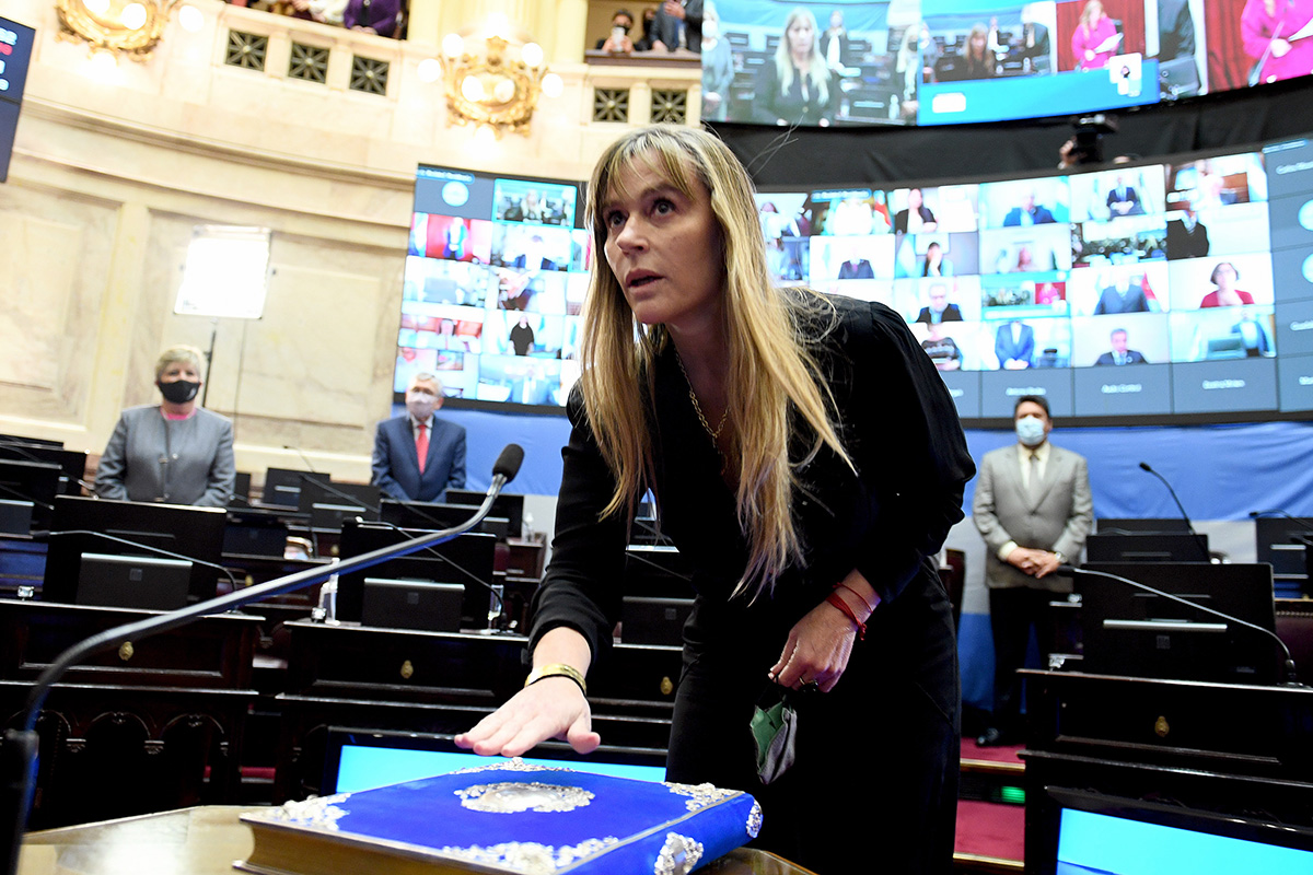 Juró Juliana Di Tullio como senadora nacional y en la sesión se votó el proyecto de ley que resiste Clarín