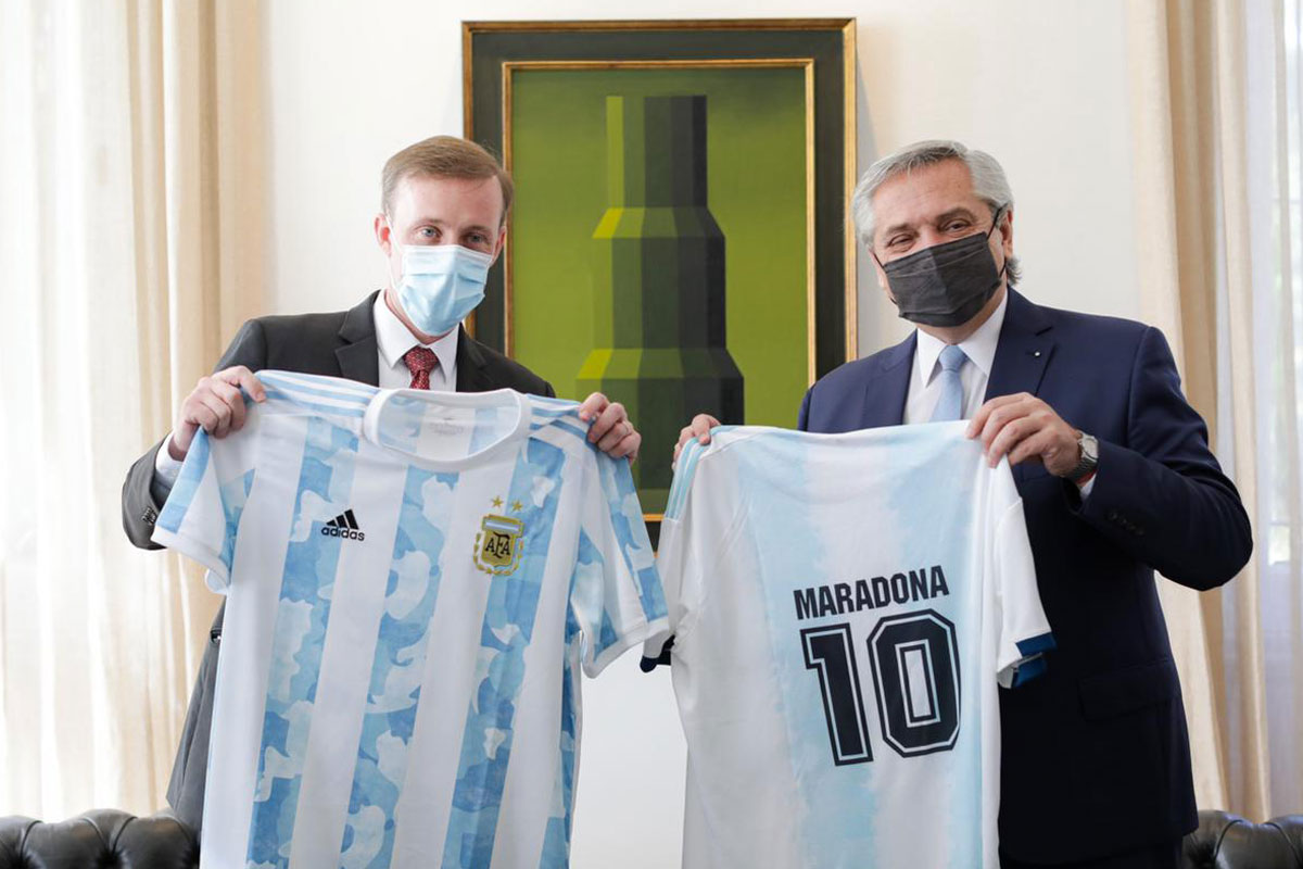 El Presidente se reunió en Olivos con Jake Sullivan, principal asesor de Joe Biden en política internacional