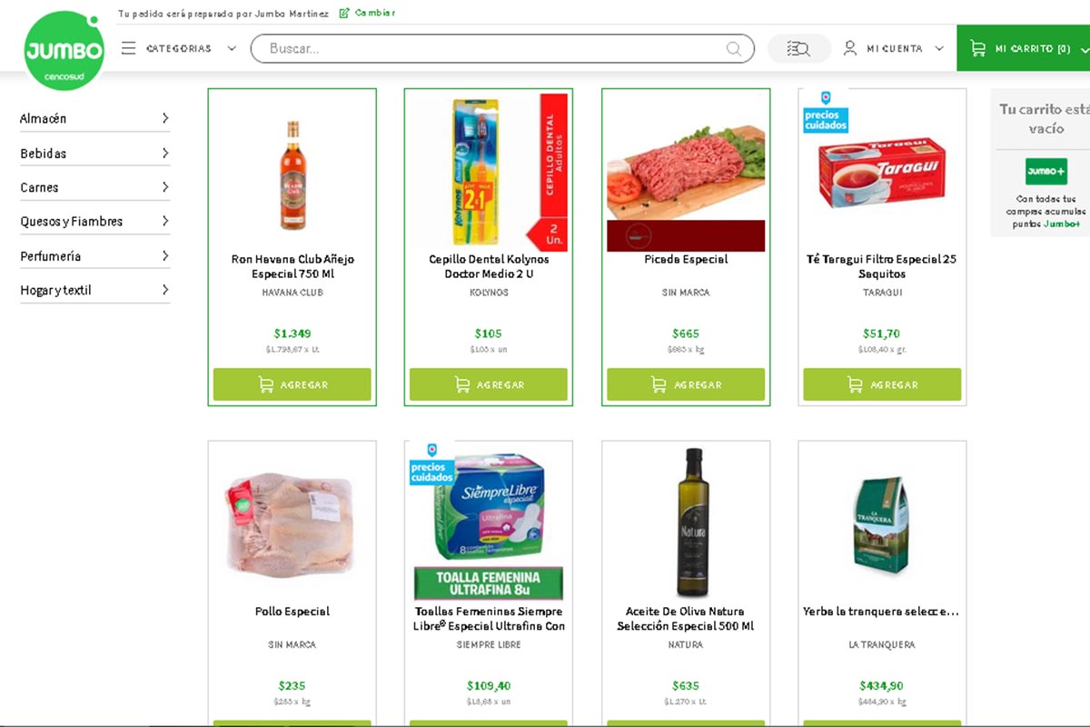 Reglamentan la Ley de Góndolas en tiendas virtuales de supermercados