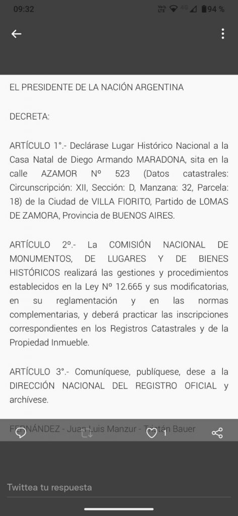 La casa natal de Maradona, en Villa Fiorito, fue declarada "lugar histórico nacional" 1 La casa natal de Maradona, en Villa Fiorito, fue declarada "lugar histórico nacional"