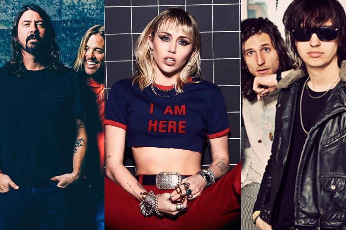 Foo Fighters, Strokes e Miley Cyrus estão no line-up do