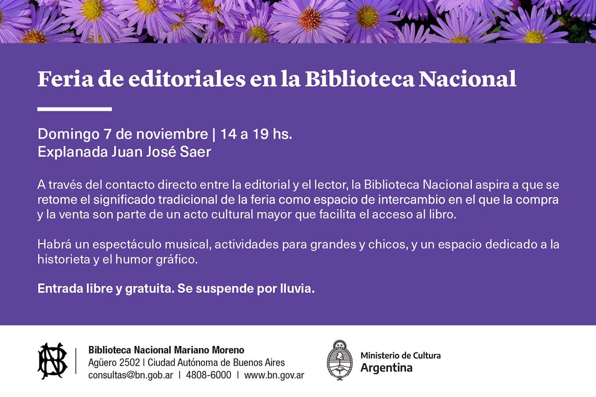 La Biblioteca Nacional lanza una nueva edición de la Feria de Editoriales