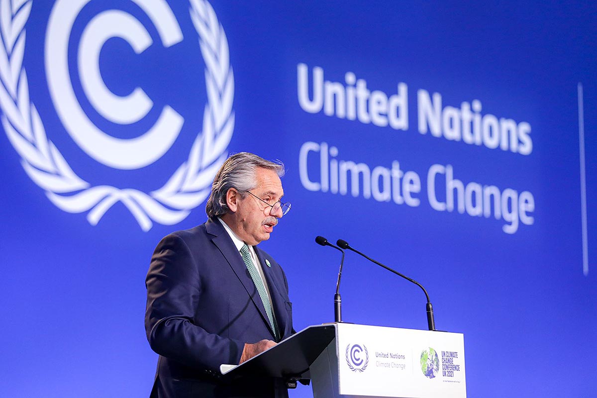 COP26: El presidente expuso su propuesta de «canje de deuda por acción climática»