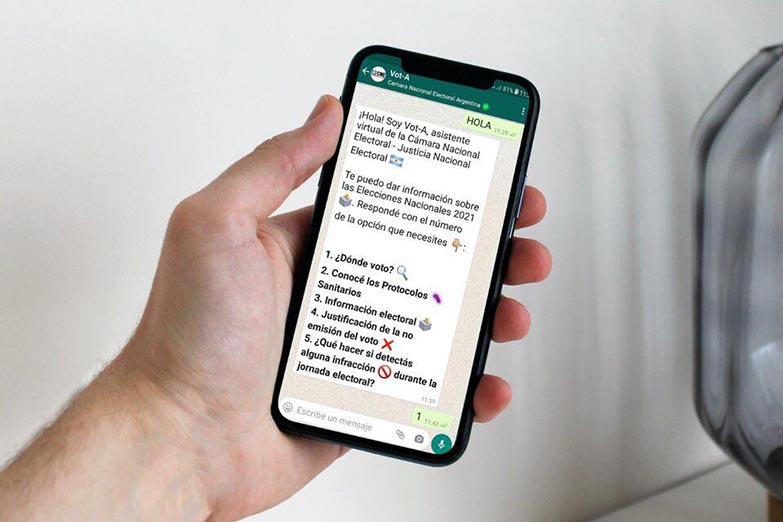 Habilitaron un número de WhatsApp para consultas sobre las elecciones