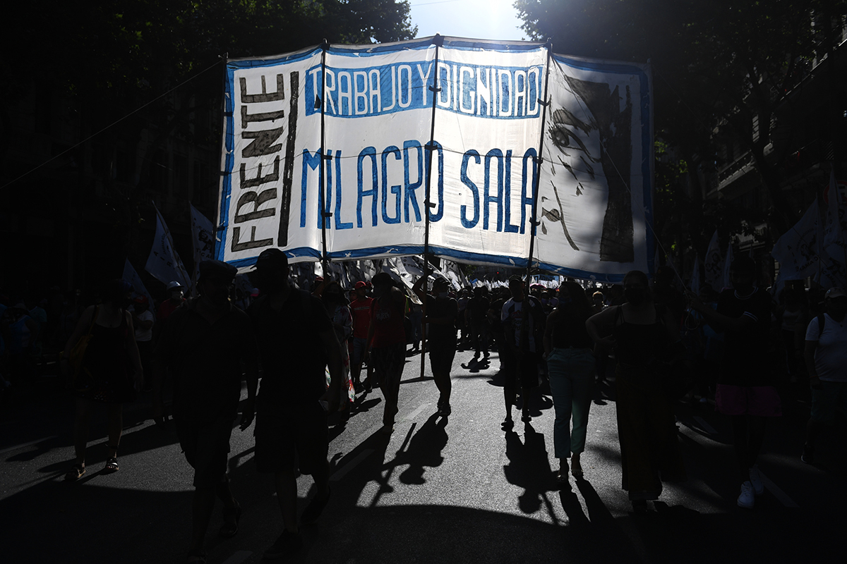 «Navidad sin presos políticos»: nueva marcha por la libertad de Milagro Sala