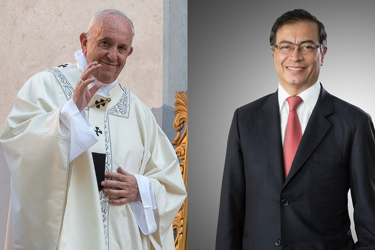 El candidato de izquierda Gustavo Petro mantuvo un encuentro inédito con el Papa Francisco en el Vaticano