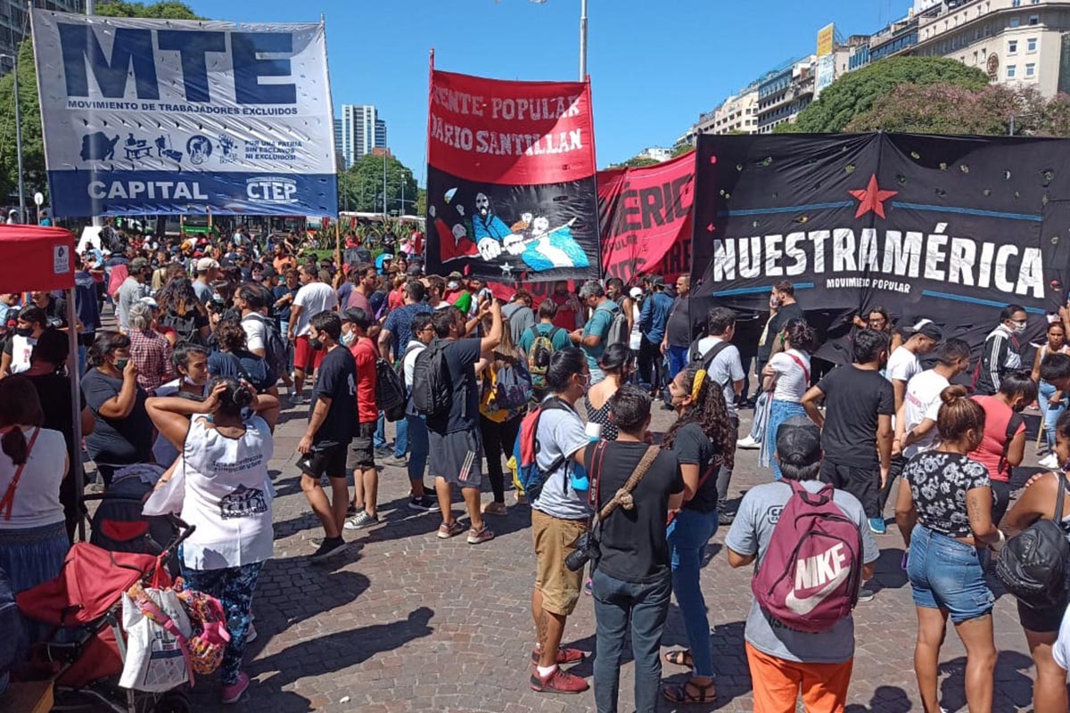 La UTEP y la Unidad Piquetera marchan a Plaza de Mayo por el salario universal y otros reclamos