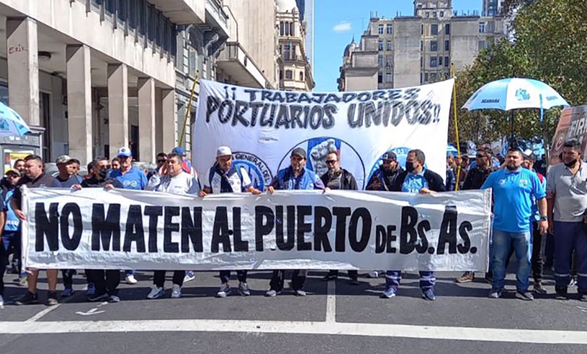 Paro en el Puerto de Buenos Aires y la Hidrovía por la incertidumbre de la política portuaria oficial
