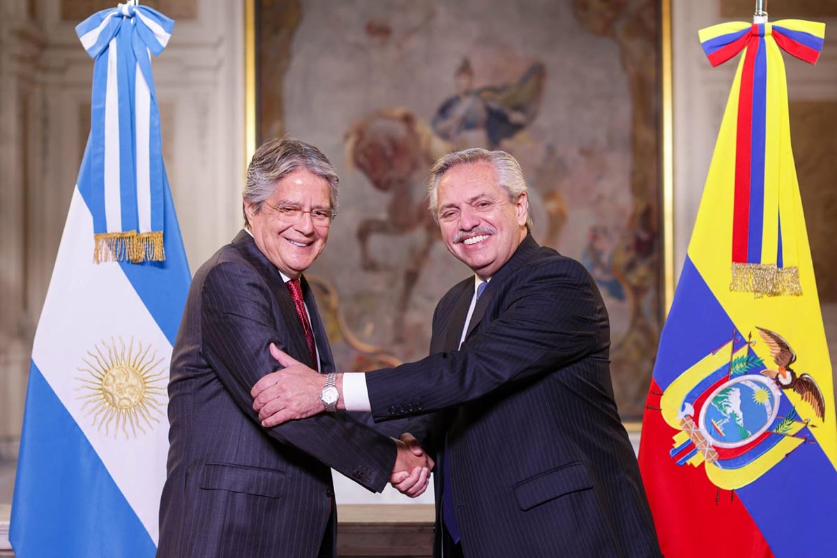 El Presidente recibió a su par de la República de Ecuador, Guillermo Lasso