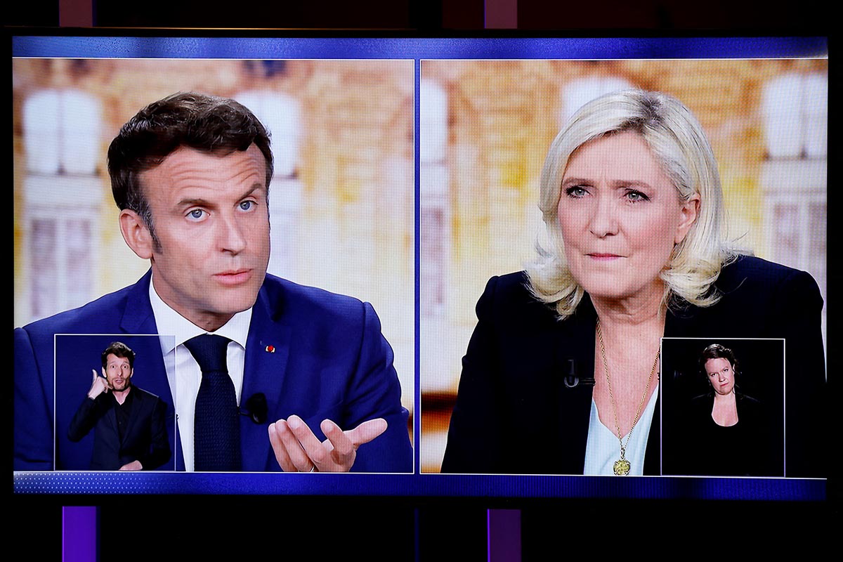 Macron acusó a Le Pen de “depender” de Rusia en el debate previo al balotaje del domingo