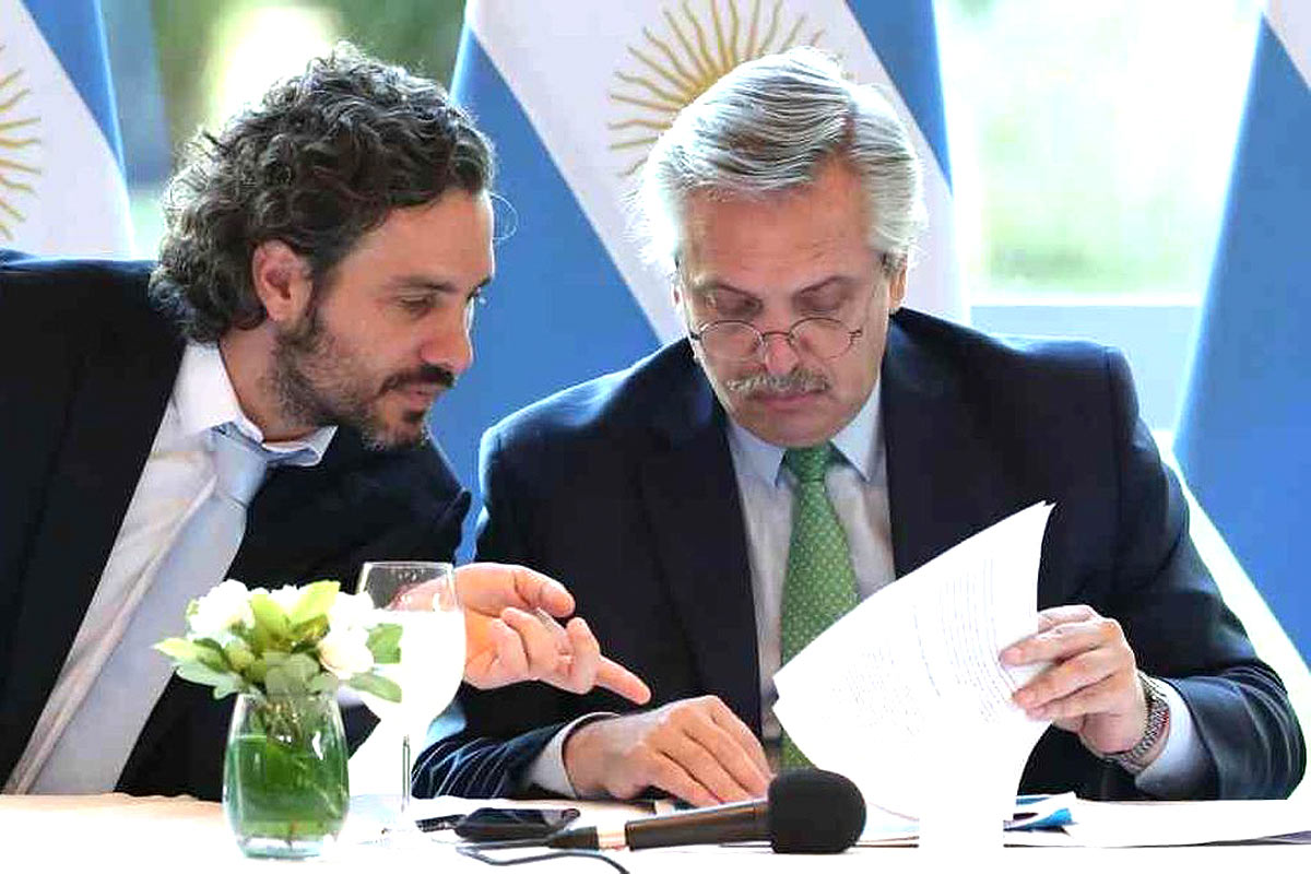 Olivos: Alberto se reunió con Massa y sus funcionarios de mayor confianza